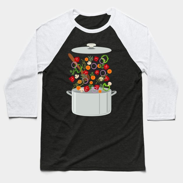 Stew Explosion! Baseball T-Shirt by SWON Design